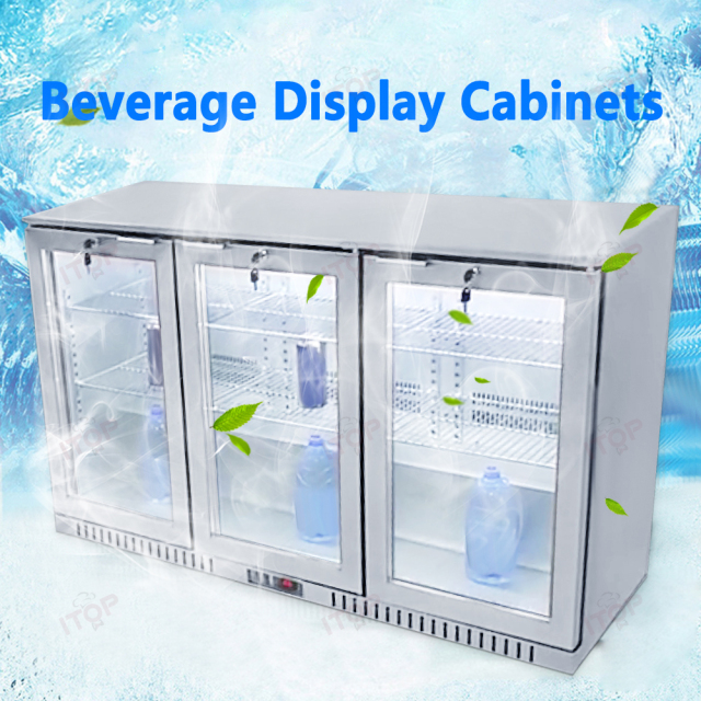 IT-TB-330 3 Doors Bar Beer Refrigerator Custom Under Counter Counter Top Beverage Fridge Display