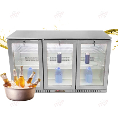 IT-TB-330 3 Doors Bar Beer Refrigerator Custom Under Counter Counter Top Beverage Fridge Display