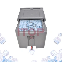 IT-IST110 110L Ice Box Storage Bin Moveable Ice Caddy With Wheels