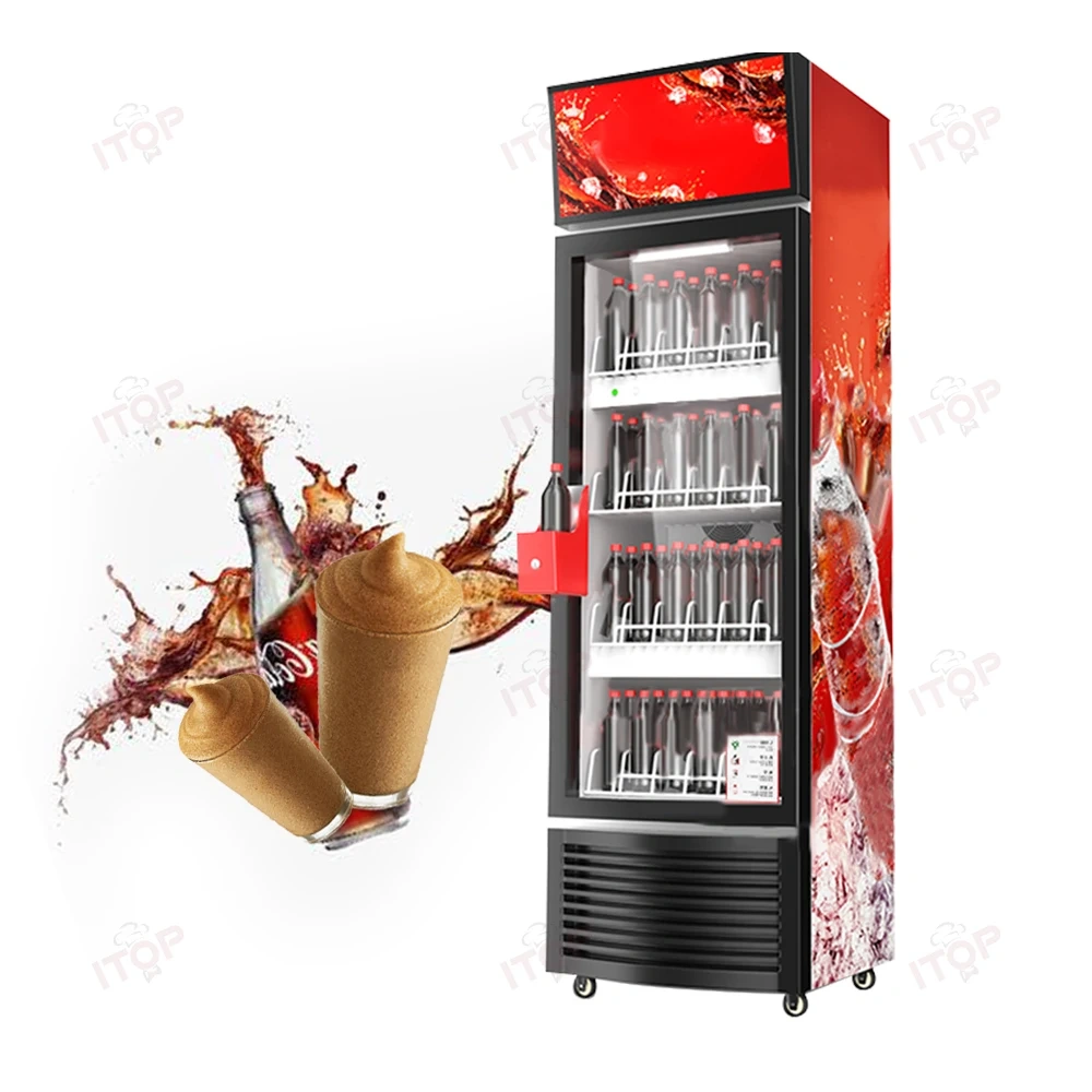 IT-BIC-T1 Commercial Bottle Slush Machine Refrigerator Display Smoothie Making Freezer