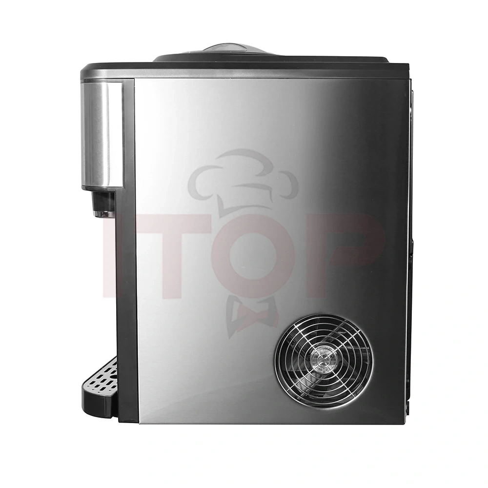 IT-BIM1.5 Tabletop 20kgs Mini Ice Cube Maker With Cooled Water Dispenser 2 IN 1