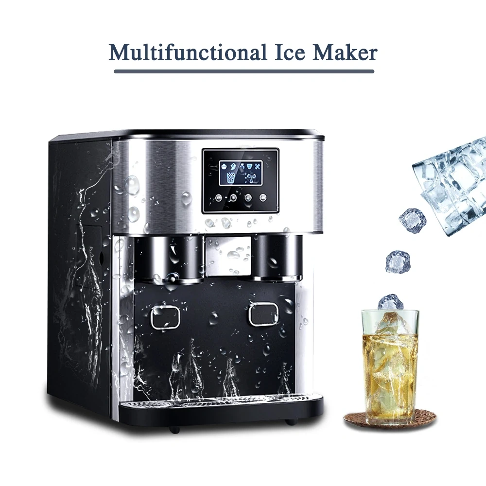 IT-IC-15 Desktop Ice Cube Making Machine 16kg/day And Water Cooler Dispenser