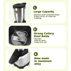 IT-ICM3L Desktop Multifunctional 3L Ice Cubes Shaving Machine Electric Ice Crusher