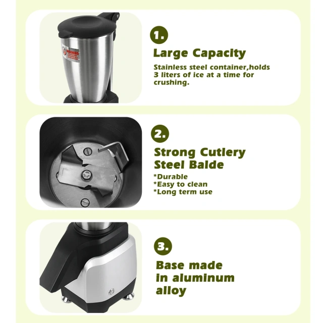 IT-ICM3L Desktop Multifunctional 3L Ice Cubes Shaving Machine Electric Ice Crusher