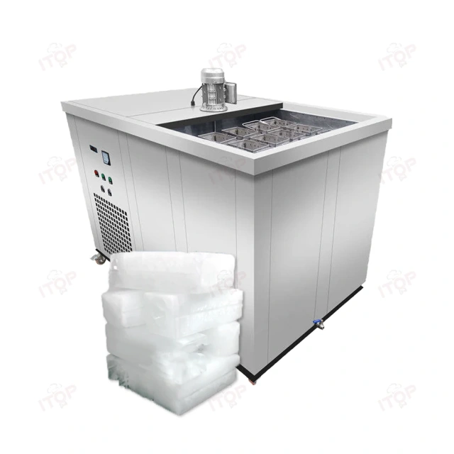 IT-IBM300 Commercial Air Cooling 0.3/0.5/1/3/5t Ice Brick Maker Big Ice Block Making Machine