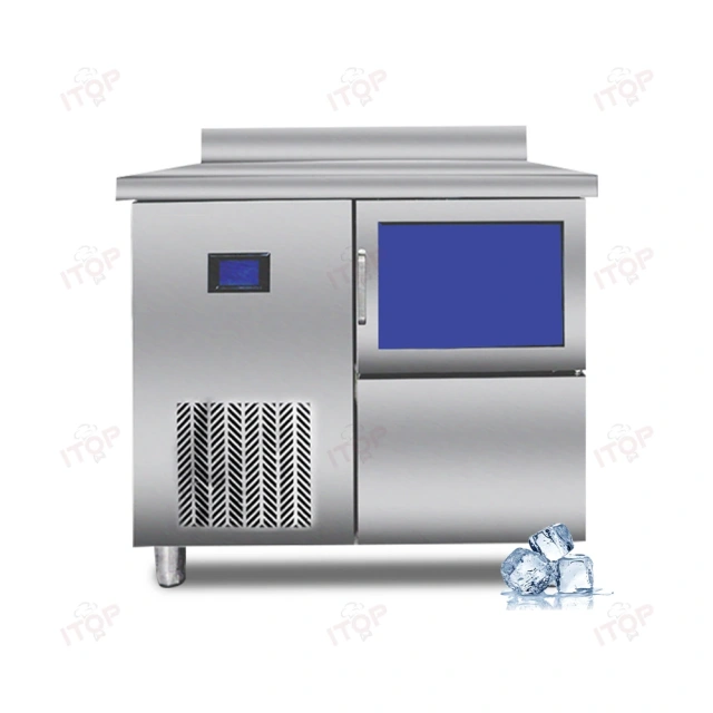 IT-IM50L Under Counter 50kg/day Commercial Restaurant Milk Tea Shop Table Ice Cube Block Maker