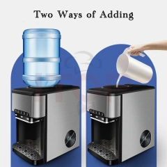 IT-BIM1.5 Tabletop 20kgs Mini Ice Cube Maker With Cooled Water Dispenser 2 IN 1