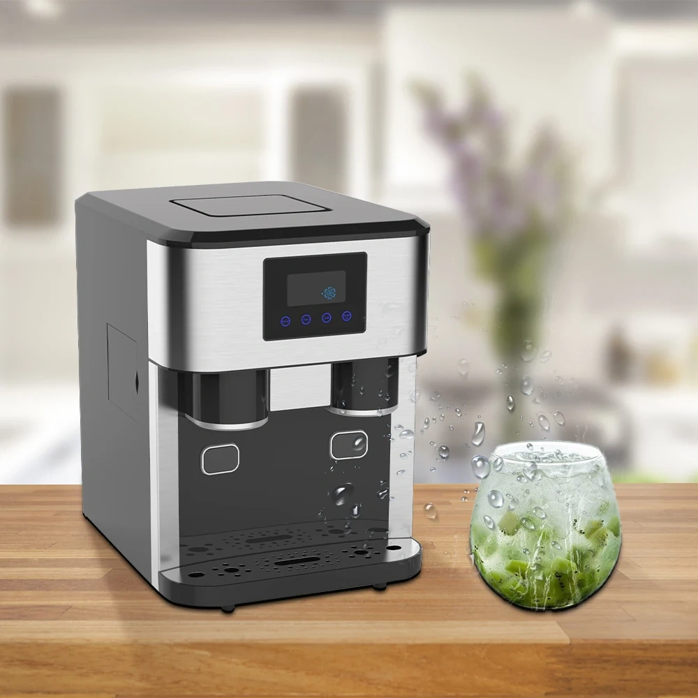 IT-IC-15 Desktop Ice Cube Making Machine 16kg/day And Water Cooler Dispenser