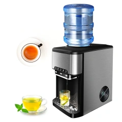 IT-BIM1.5 Tabletop 20kgs Mini Ice Cube Maker With Cooled Water Dispenser 2 IN 1