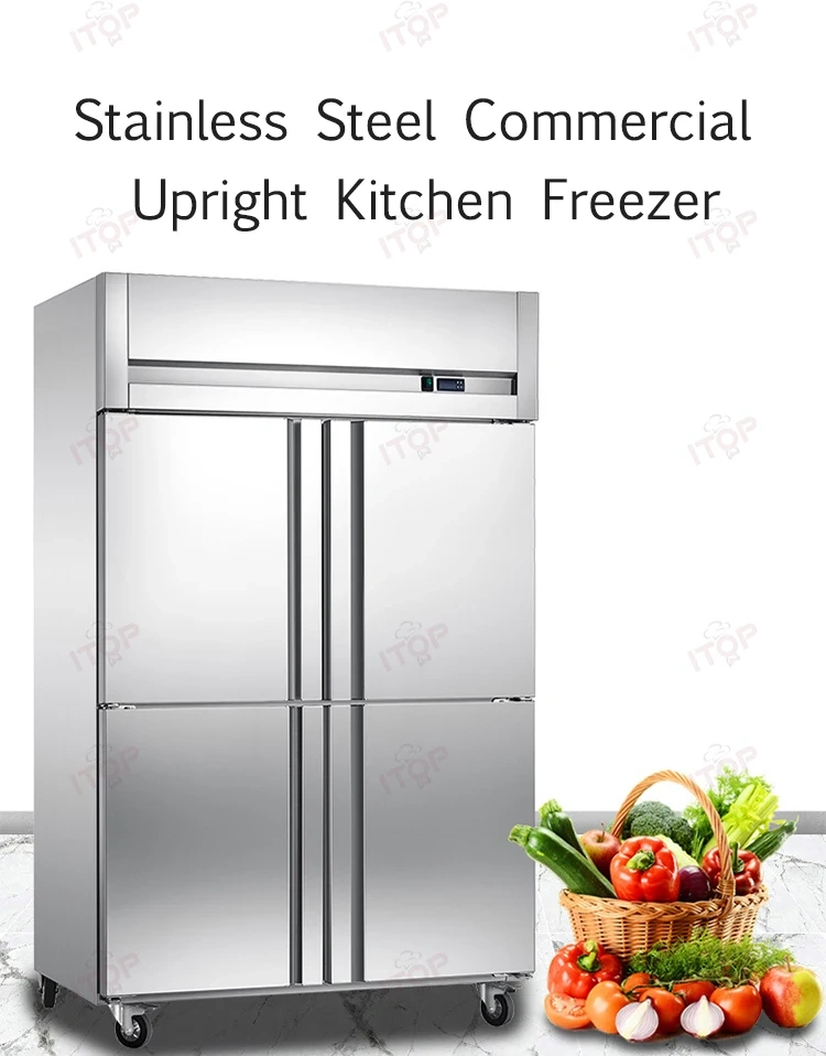 IT-RD1-4C IT-RD1-4F Economical Style Air Cooling 4 Doors Commercial Upright Storage Freezer Chiller