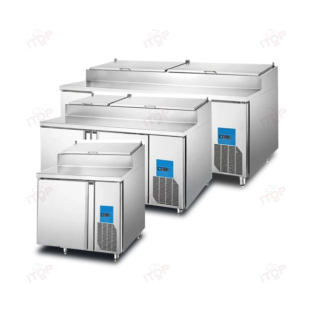 IT-CPC-1D 1.2M Air Cooling Commercial Refrigerated Pizza Salad Bar Table Counter Freezer