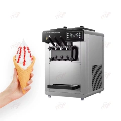 IT-SICM-603 Table Top 100pcs/h 6L*2 Hopper Commercial 3 Flavor Soft Serve Ice Cream Maker Machine