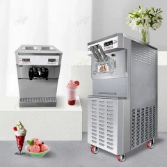 IT-ICM58L-6D Air Pump Commercial Table Top Three Flavors Soft Serve Dual System Ice Cream Machine