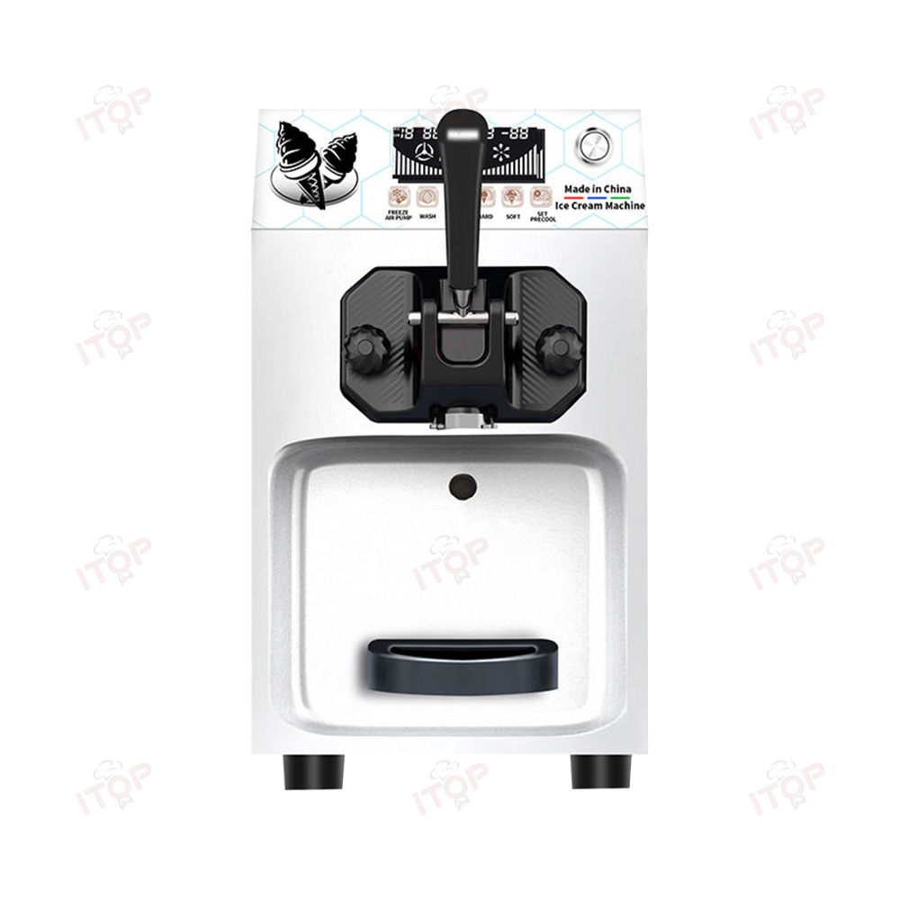 IT-SIC-S8E Imported Compressor 6L Hopper 110V 220V Desktop Single Head Ice Cream Machine