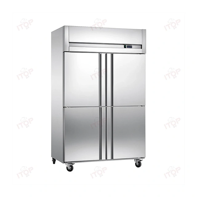 IT-RD1-4C IT-RD1-4F Economical Style Air Cooling 4 Doors Commercial Upright Storage Freezer Chiller