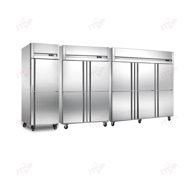 IT-RD1-4C IT-RD1-4F Economical Style Air Cooling 4 Doors Commercial Upright Storage Freezer Chiller