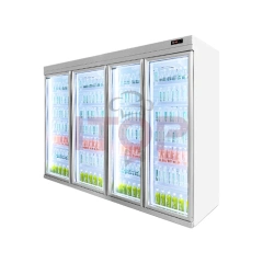 IT-BR-4D 3300L 4 Doors Supermarket Beverage Fridge Commercial Display Cold Drink Refrigerator