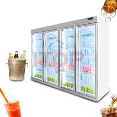 IT-BR-4D 3300L 4 Doors Supermarket Beverage Fridge Commercial Display Cold Drink Refrigerator