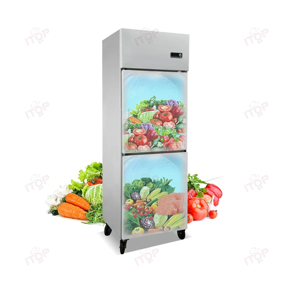 IT-RD3-2F IT-RD3-2C Commercial Kitchen 2 Doors 392L Heavy Duty Refrigerated Standing Refrigerator Freezer