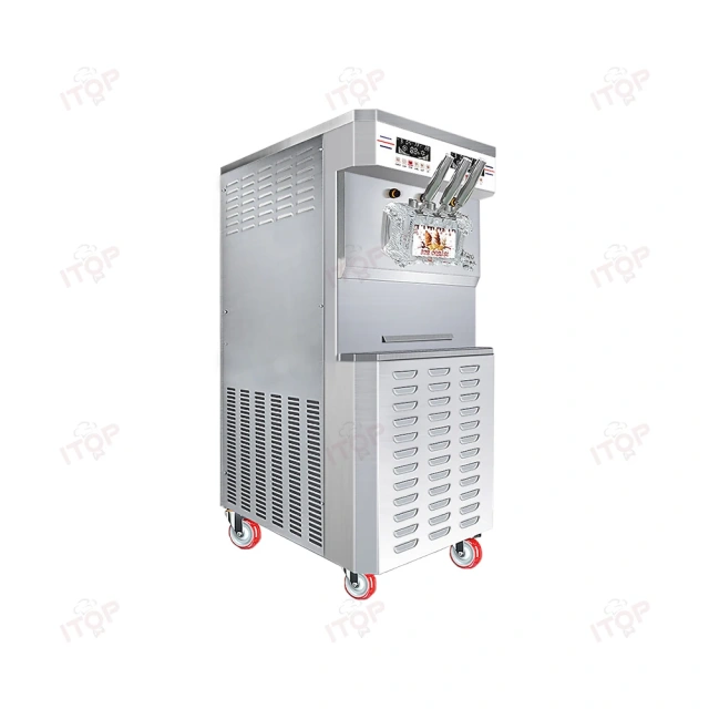 IT-ICM58L-6V 58L/H Dual Control System 10L*2 Cylinder Commercial Ice Cream Maker Machine