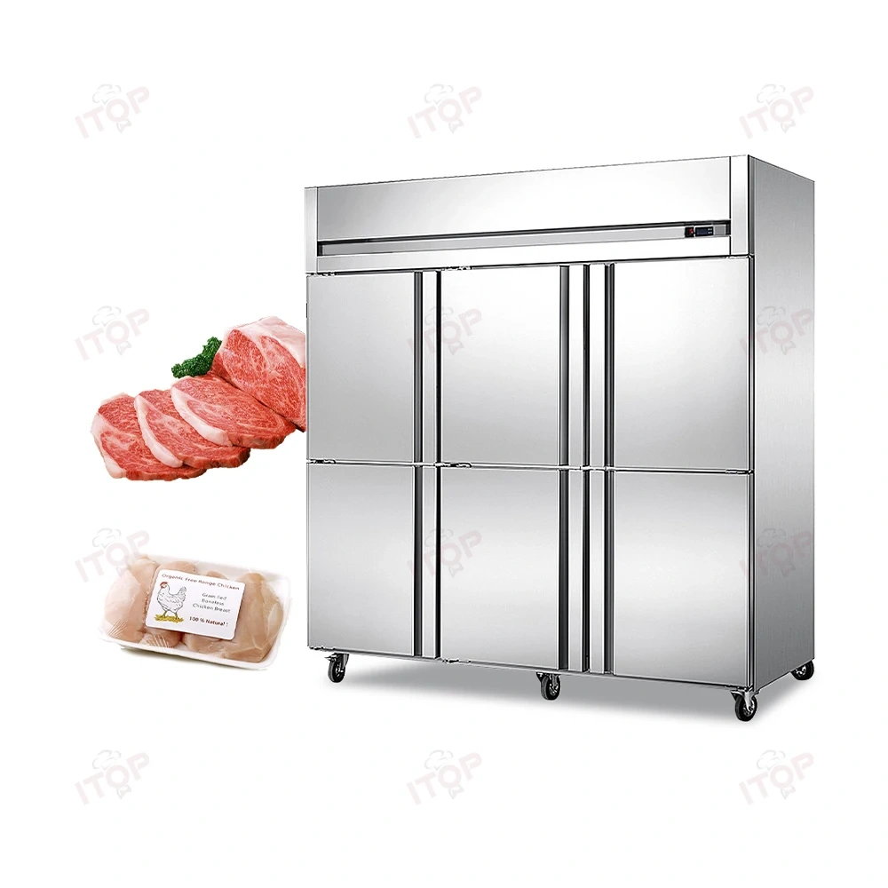 IT-RD1-6C IT-RD1-6F Refrigerator Freezers 6 Doors 1600L Commercial Restaurant Refrigeration Equipment