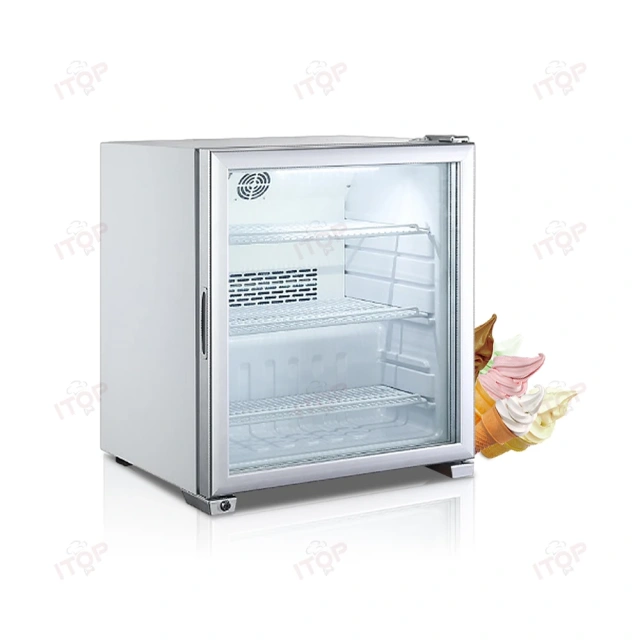 IT-SFF-99L 90L Glass Doors Automatic Defrost Bar Ice Cream Display Fridge Freezer