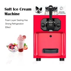 IT-SIC-S8E Imported Compressor 6L Hopper 110V 220V Desktop Single Head Ice Cream Machine