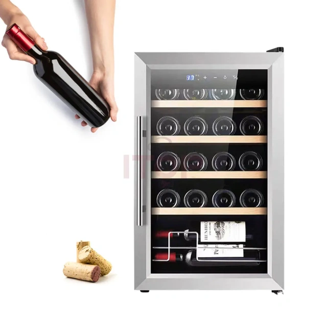 IT-SWC-20 Hotel Electric Dual-zone 20 Bottles Wine Cooler Cellar Fridge Refrigerator