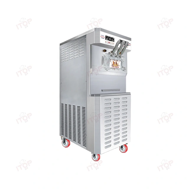 IT-ICM58L-6V 58L/H Dual Control System 10L*2 Cylinder Commercial Ice Cream Maker Machine