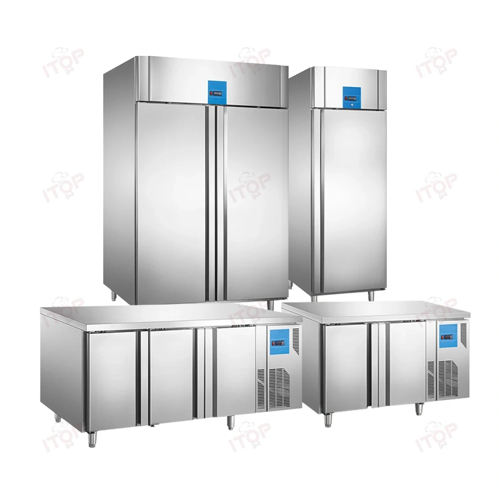 IT-RD-2A1 IT-RD-2A2 600L Hotel Restaurant Kitchen Bakery Tray Upright Freezer Air Cooling No Frost