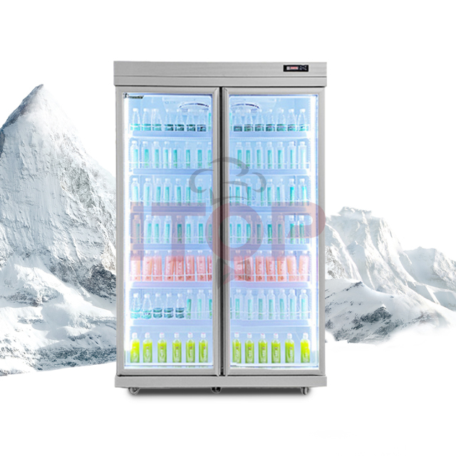 IT-BR-2D 1580L 2 Doors Air Cooling Supermarket Commercial Cooling Beverage Display Refrigerator