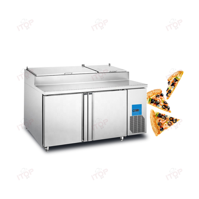 IT-CPC-2D 1.8M Double Doors Commercial Pizza Preparation Table Refrigerator
