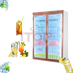 IT-BR-2D 1580L 2 Doors Air Cooling Supermarket Commercial Cooling Beverage Display Refrigerator