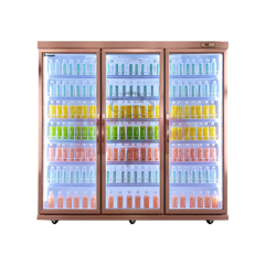 IT-BR-3D 2440L 3 Doors Beverage Display Cooler Drinks Refrigerator Upright Soft Drink Cooler