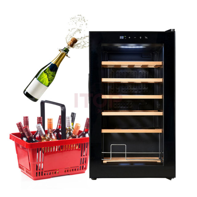IT-SWC-24 Air Cooling No Frost 24 Bottles Wine Fridge Refrigerated Wine Storage Cooler