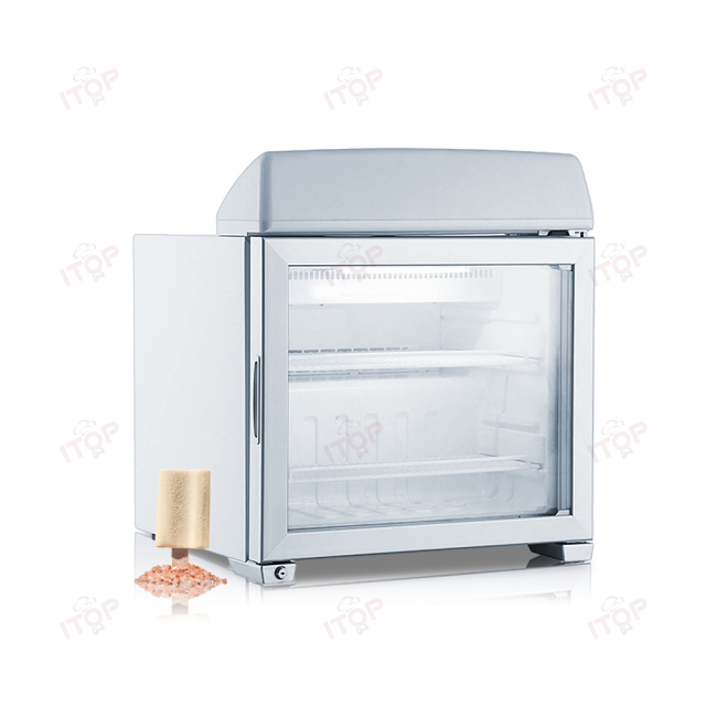 IT-SFF-49L-2 50L Portable Table Top Mini Gelato Freezer Ice Cream Display Showcase With Light Box