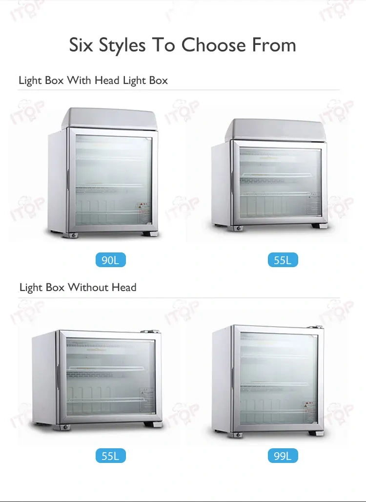 IT-SFF-49L Mini Bar 55L Transparent Door Cooler Mini Fridge Refrigerator Hagendas Ice Cream Display Case