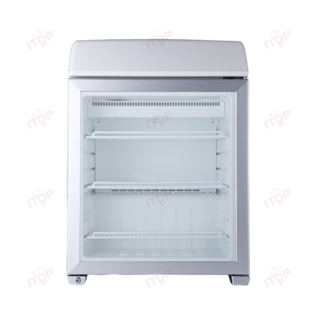 IT-SFF-99L-2 90L Commercial Countertop Mini Ice Cream Display Showcase Freezer With Light Box