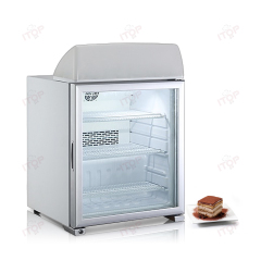 IT-SFF-99L-2 90L Commercial Countertop Mini Ice Cream Display Showcase Freezer With Light Box