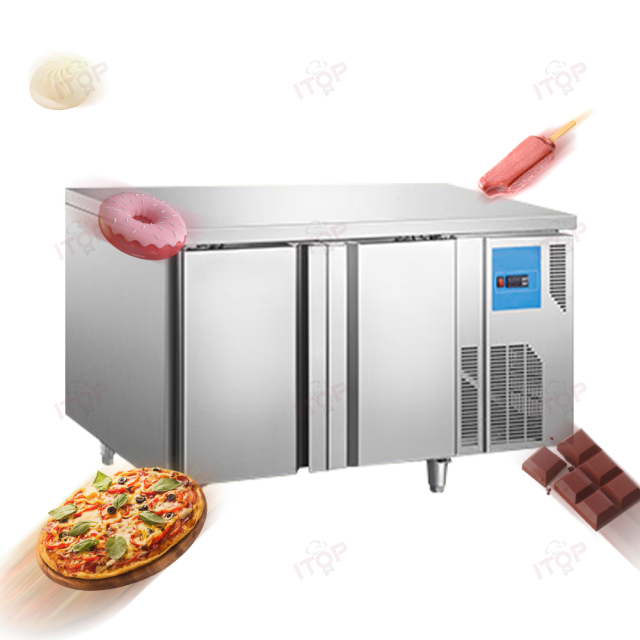 IT-RD-2C1 IT-RD-2C2 Undercounter Commercial Workbench 260L Food Storage Refrigerator Prep Table Freezer