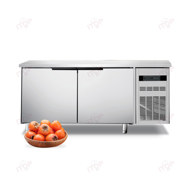 IT-CCF12-D2F IT-CCF12-D2R Commercial 1.2M Stainless Steel Refrigerator Workbench Freezer Food Storage Cabinet