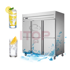 IT-RD6-16 Defrost 6-door 1600L Upright Chiller Refrigeration Equipment Kitchen Freezer Fridge