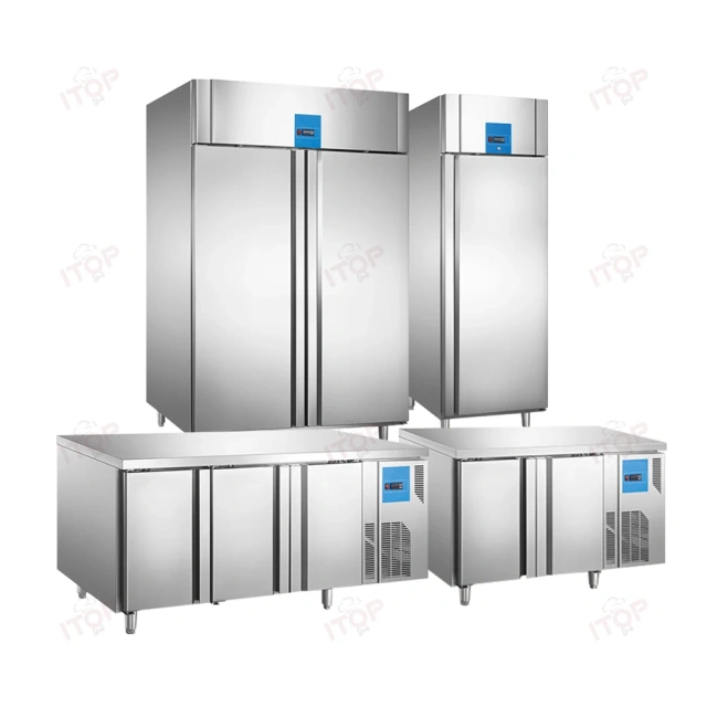 IT-RD-2D1 IT-RD-2D2 Commercial Chest Refrigerator 390L Restaurant Freezer Counter Fridge Working Table