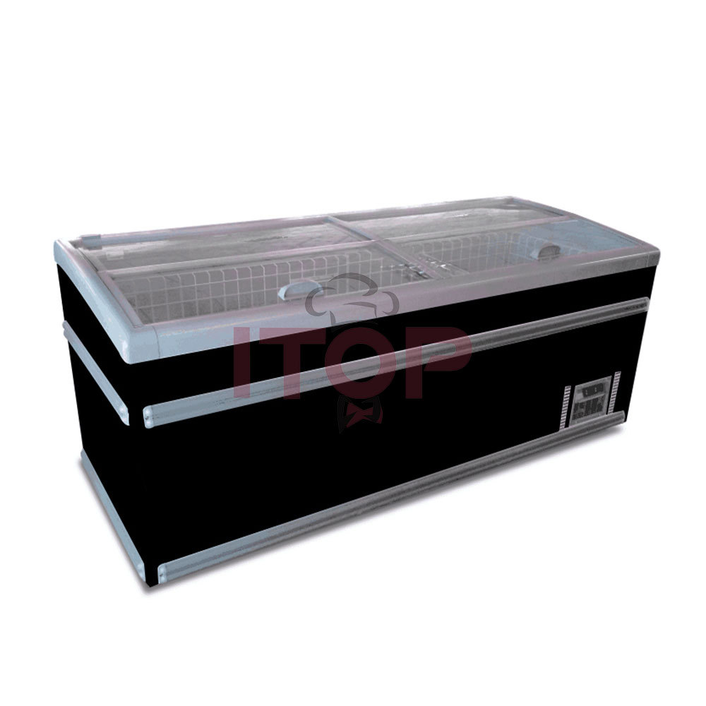 IT-IF-2.5M Market Horizontal Island Cabinet Refrigerator 2.5M 1500L Display Showcase Chest Deep Freezer