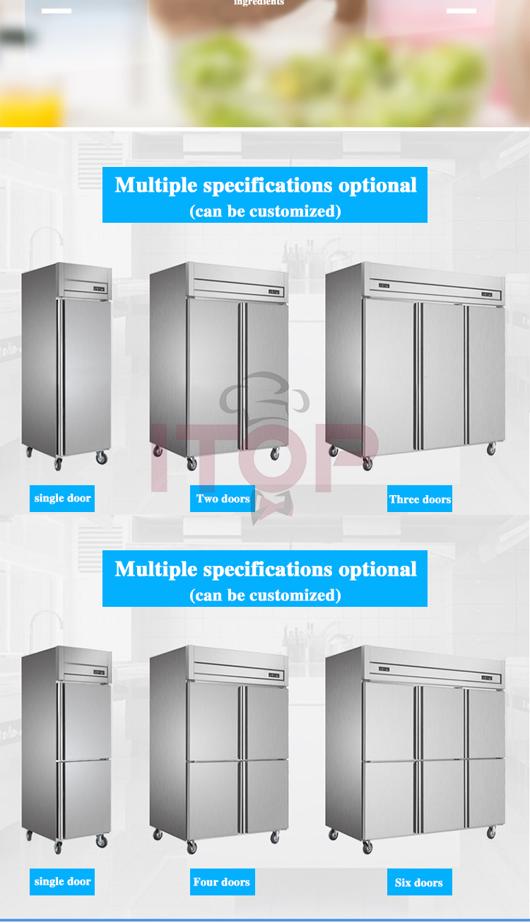 IT-RD2-5 Restaurant 2 Doors 500L Upright Kitchen Commercial Refrigeration Fridge Freezer