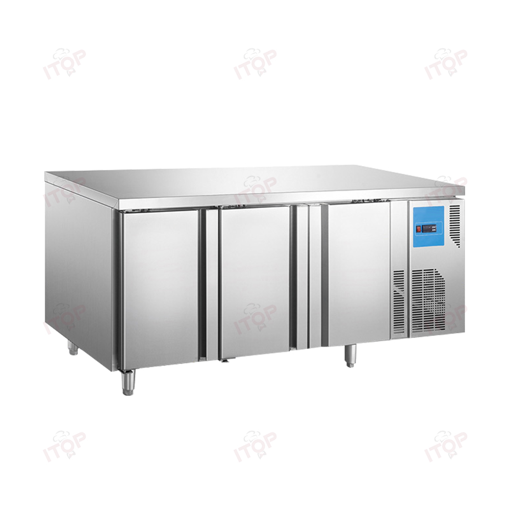 IT-RD-2D1 IT-RD-2D2 Commercial Chest Refrigerator 390L Restaurant Freezer Counter Fridge Working Table