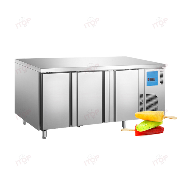 IT-RD-2D1 IT-RD-2D2 Commercial Chest Refrigerator 390L Restaurant Freezer Counter Fridge Working Table