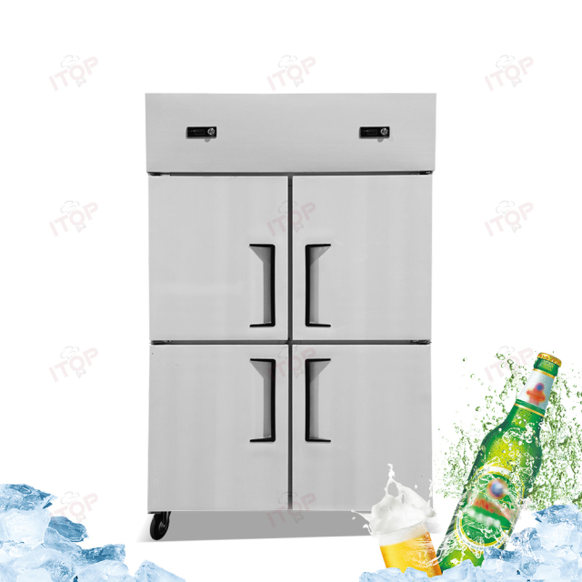 IT-RD3-4F IT-RD3-4C Stainless Steel Fridge cold Storage Freezer 4 Doors 825L Commercial Refrigerator
