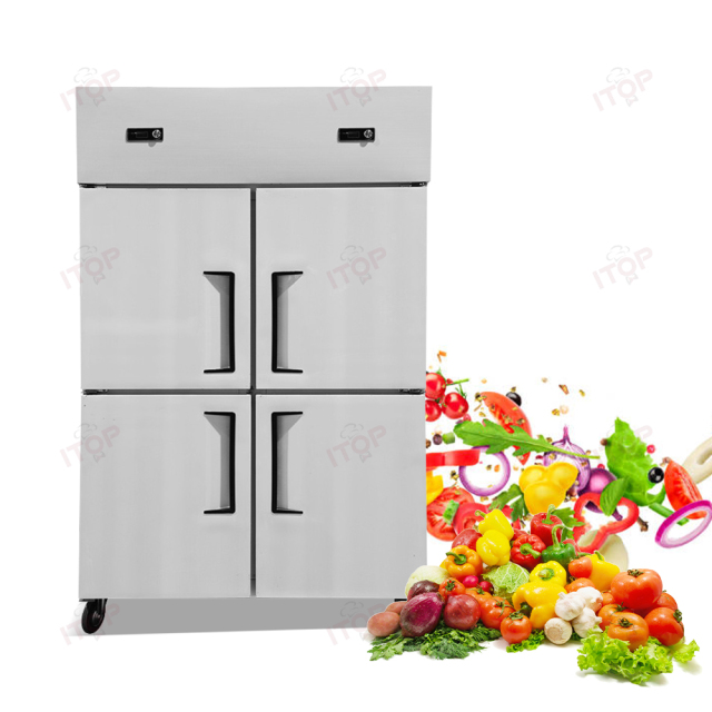 IT-RD3-4F IT-RD3-4C Stainless Steel Fridge cold Storage Freezer 4 Doors 825L Commercial Refrigerator