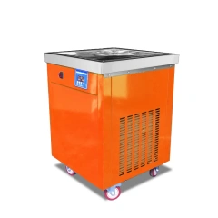 SSI150FIC Round Square Flat Pan Thailand Manual Fried Roll Ice Cream Machine
